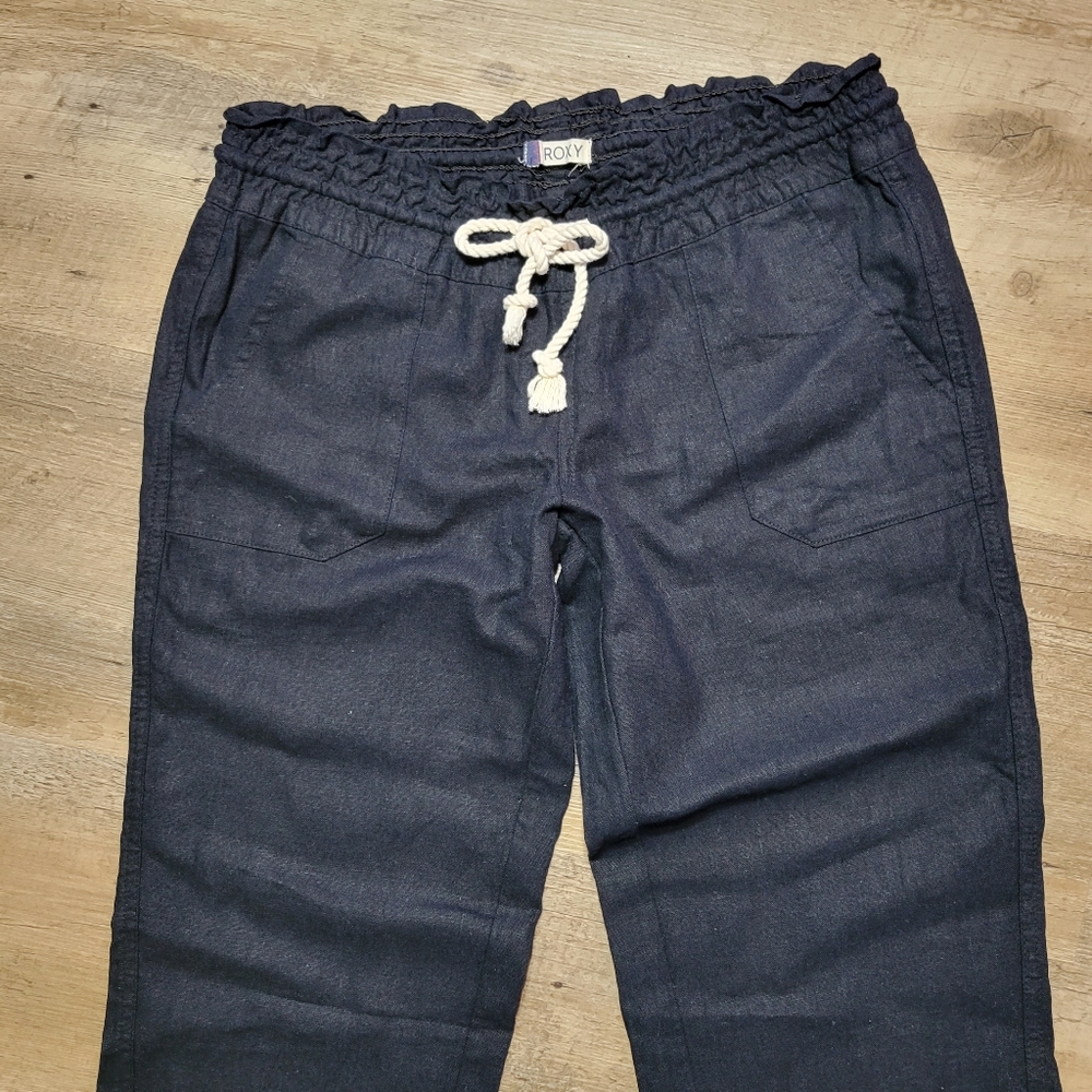 *not 4 sale* ROXY Oceanside Wide Leg Black Beach Pant - Picture 8 of 11